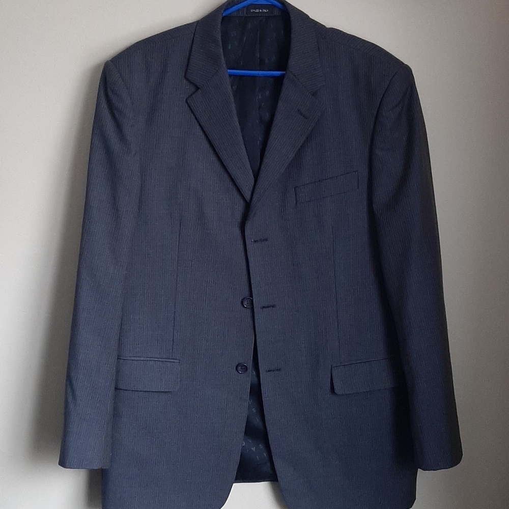 Gray Striped Isaac Mizrahi Suit